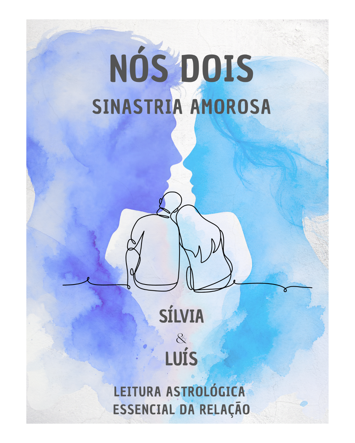 Mapa de sinastria para análise de compatibilidade amorosa
