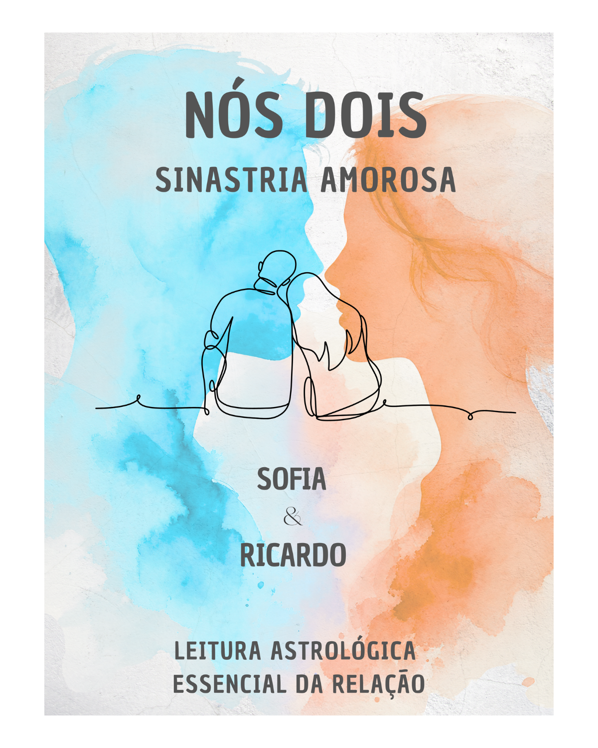 Mapa de sinastria para análise de compatibilidade amorosa